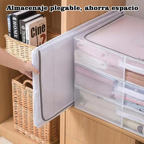 Contenedores De Almacenamiento Paradebajo De La Cama Blanco 68l Rayas