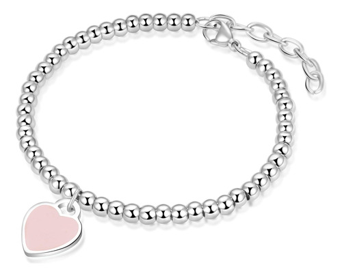 Pulsera Con Dijes Jewanfix Para Niñas, Acero Inoxidable Love