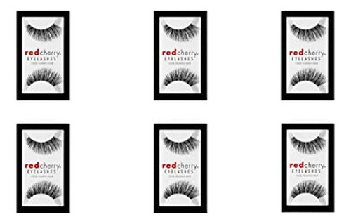 Red Cherry False Eye Lashes   43  6 Pack 