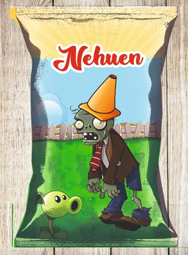 Bolsitas Golosineras Chip Bag Personal X10 Plants Vs Zombies