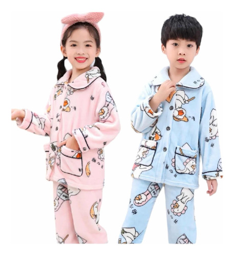 Pijama 2 Piezas Para Niños Colores Frío Invierno
