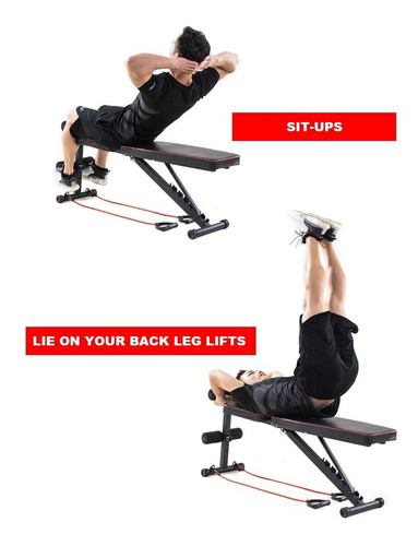 Imagen 5 de 10 de Banca De Pesas Ajustable Ejercicio Para Pecho Y Pierna Gym