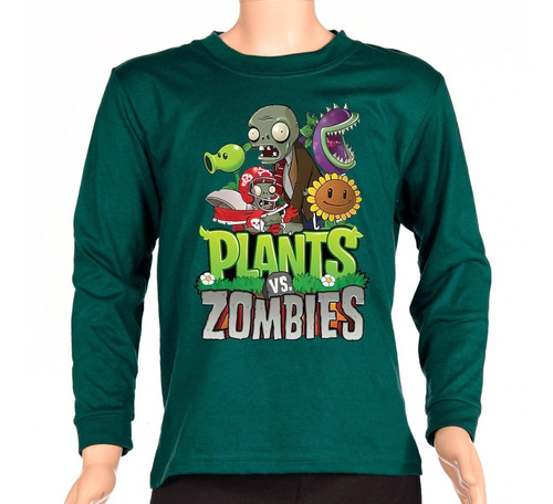 Camisetas Remeras Manga Larga Plants Vs Zombies 