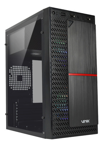 Gabinete Vinik Plate Mid Tower Ggpacbk Lateral Acrílico