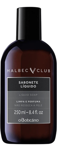 Sabonete Líquido Malbec Club 250ml O Boticário 