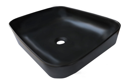 Lux Sany 8427 Lavabo Rectangular Cerámico Negro Mate 51 Cm