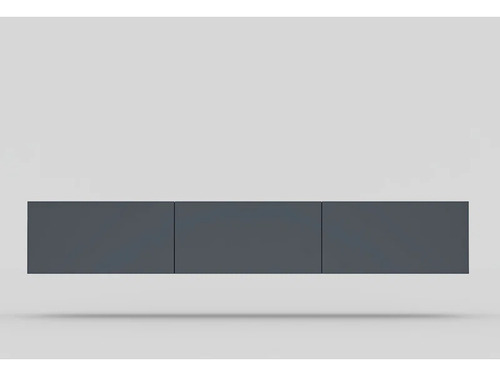 Rack Tv Calima 1.40 Flotante Moderno Y Funcional Hasta 60pul Gris Oscuro
