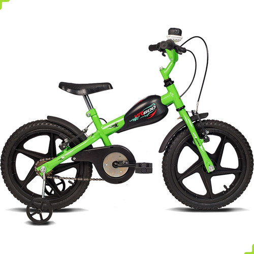 Bicicleta Vr 600 Menino Aro16 Vm C/rodinha 3 A 7 Anos Verden Tamanho Do Quadro 16   Cor Preto-verde