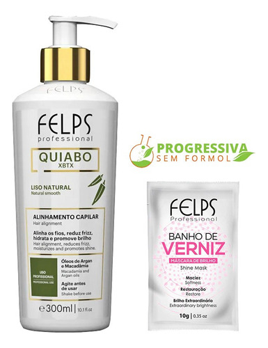 Felps Progressiva De Quiabo Xbtx Okra Complexo Selante 300ml