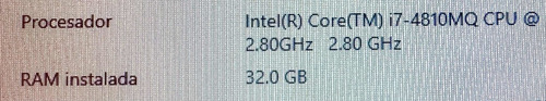 Laptop Dell Precision M6800 I7-4810mq 32 Ram (Usado)