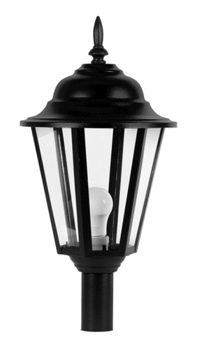 Farol Lampara Moderno Para Poste Base Jardin 6 Caras