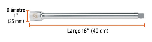 Extensión Cuadro 3/4´´ P/matraca, Largo 16´´, Truper 13906