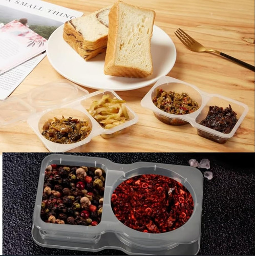 Reusable Snack Containers With Lids, Condiment Containers