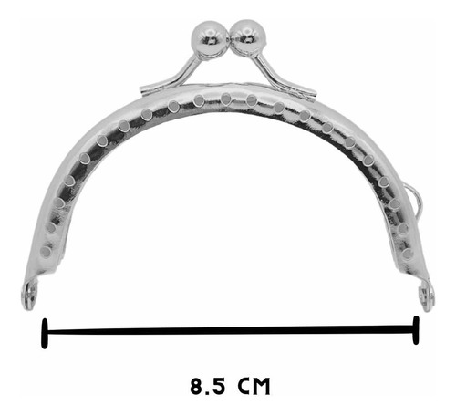 5 Pzs Boquilla Para Monedero Para Coser 8.5 Cm Niquel Plata
