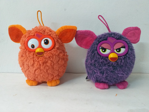 Peluches 2 Furbys Miden 15cm Anaranjado Y Rosa