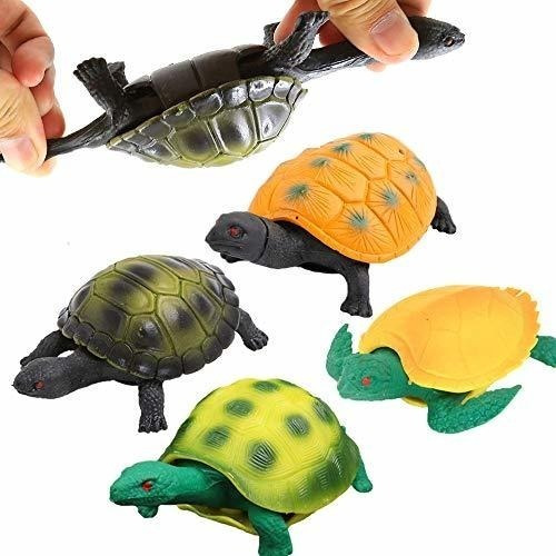 Turtle Toys  Juego De Tortugas De Goma De 5 Pulgadas  4...