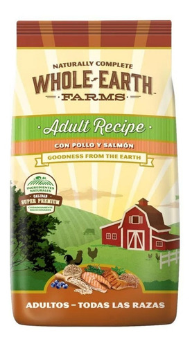 Alimento Whole Earth Farms Perro Adulto Pollo Y Salmón 12 kg