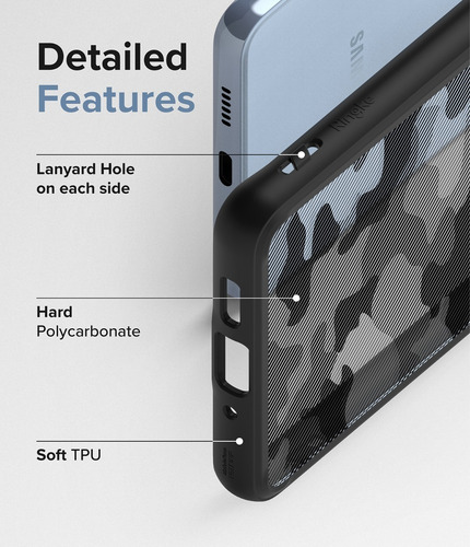 Imagen 3 de 6 de Funda Para Samsung A53 5g Ringke Fusion Camo Black Matte