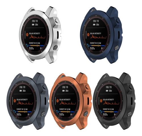 Funda De Tpu Gris A Prueba De Golpes Para Garmin Fenix 7x