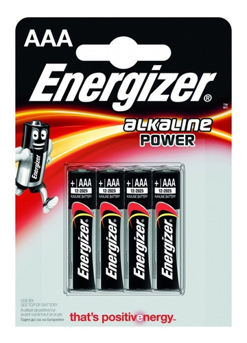Pilas Aaa Blister X 4 Energizer Bateria Alcalina