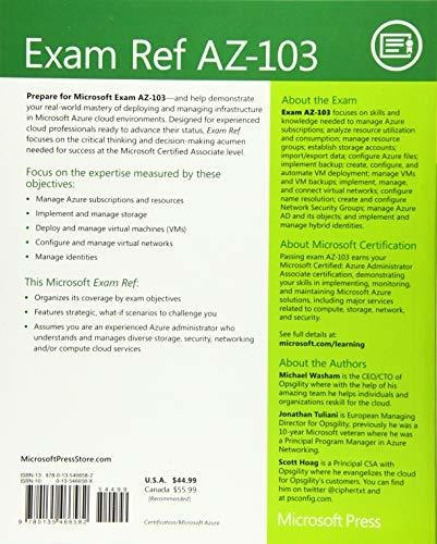 Book : Exam Ref Az-103 Microsoft Azure Administrator -...