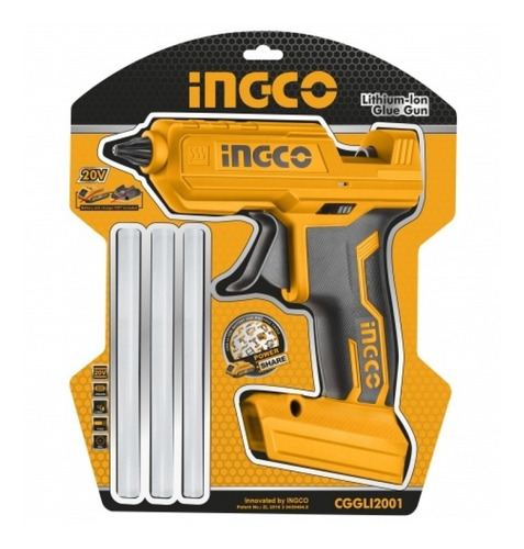 Pistola Silicona  Inalamb.20v S/ Bateria S/cargador Ingco
