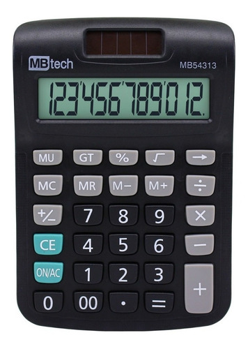 Calculadora Eletrônica De Mesa 12 Dígitos Com Desligamento Automático À Pilha