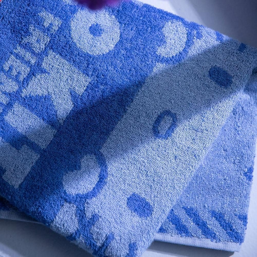 Toalha Fio Penteado Turma Hello Kitty Banho Azul - Artex Estampado