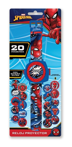 Imagen 3 de 4 de Reloj Spiderman Hombre Araña Disney Marvel Proyector Discos
