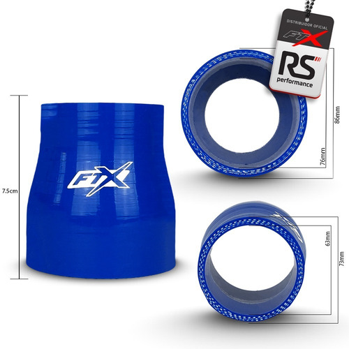 Mangote Reto Com Redução 3 X 2.5 Azul Ftx Ftx8990