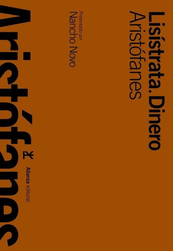 Lisístrata / Dinero - Aristófanes, De Aristófanes. Alianza Editorial En Español