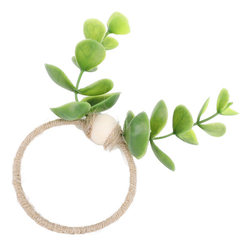 Servilleteros Plant Rope Con Cuentas De Madera, 10 Unidades,
