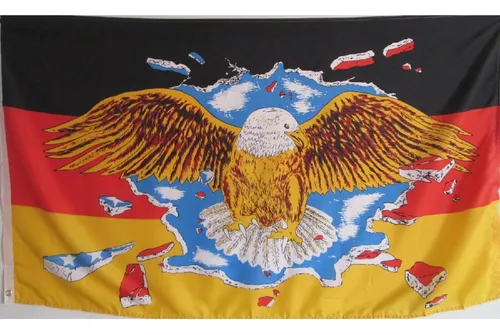 Gq Bandera Alemania Aguila Doble Faz Tamaño 90cmx150cm