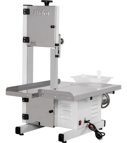 Serra Fita Bivolt Hidro HI 1810 Mesa Móvel Aço Inox com Moedor