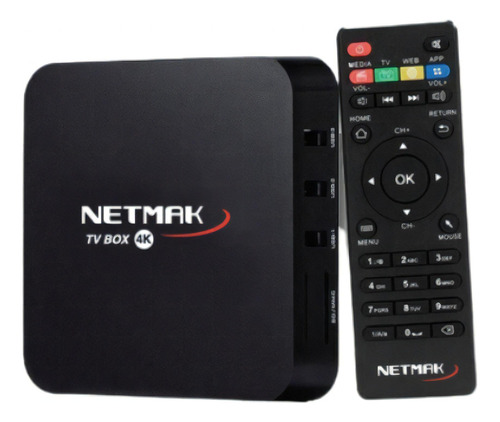  Netmak NM-TV Box 1 padrão 4K 8GB preto com 1GB de memória RAM