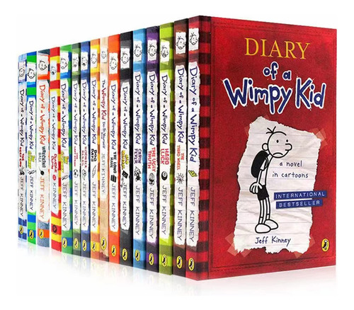 Jeff Kinney Diary Of A Wimpy Kid 1-16 Libros En Caja, Serie