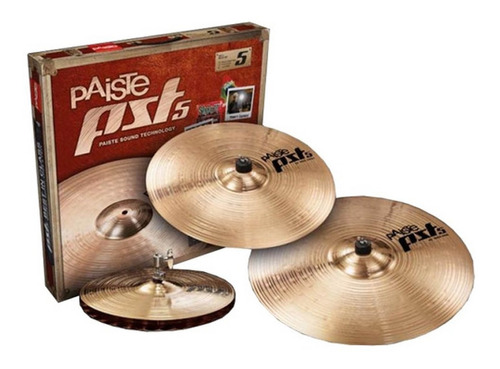 Platillos Paiste Pst5 N Rock Set Hihat+crash+ride