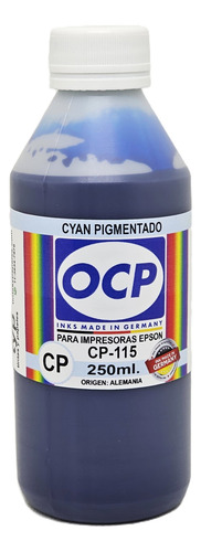Tinta Alemana Ocp Pigmentada Para Epson L15150 L6490 250ml. Cian Pigmentado
