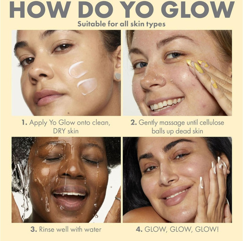 Exfoliante Facial, Wishful, Mini Yo Glow Aha & Bha, 40 Ml Todo Tipo De Piel Día/noche