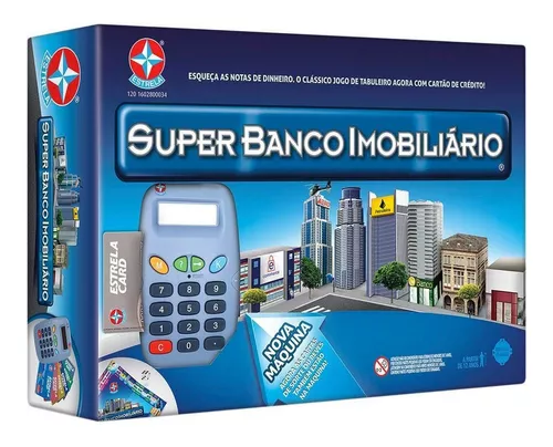 Jogo De Tabuleiro Super Banco Imobiliário C/ Maquina Estrela