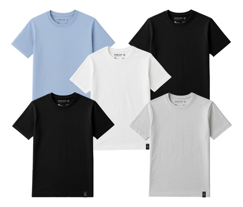 Playera De Algodón Packs 5 Piezas Para Hombre Quarry