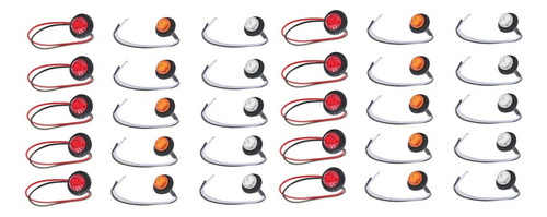 30x 3/4 3 Colores De Luz 3led Mini Marcador Lateral Camión