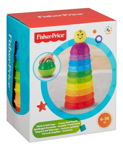Fisher Price Torre Multicolor Cuencos Apilables De 6 A 3 Año