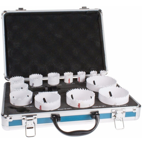 Juego Sierra Copa Bimetal 16 Pzas Con Maletin Makita D-47307