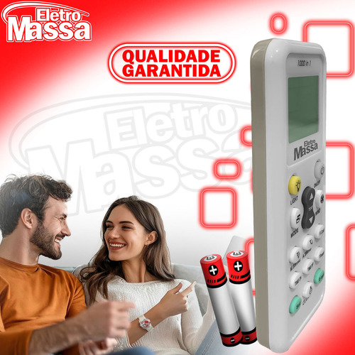 Control remoto universal compatible con aire acondicionado y baterías