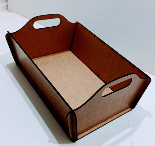 Imagem 3 de 5 de Kit 10 Bandejas Tipo Cesta 28x21,x12 Mdf - Atacado