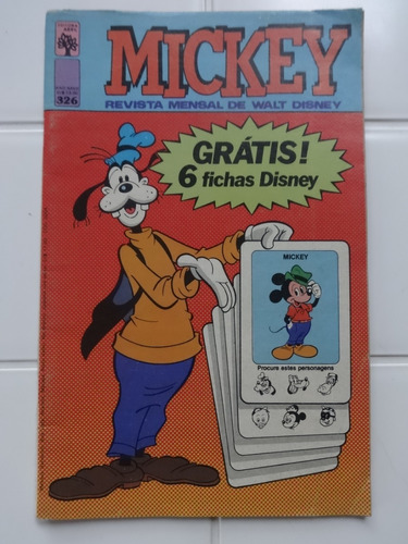 Mickey Nº 326 - Completo Com As 6 Fichas Disney  1979