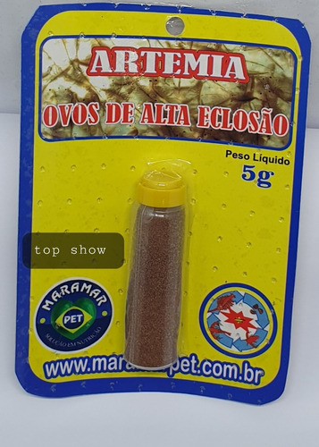 Ovo De Artemia Com Casca Maramar Alta Eclosão 5gr