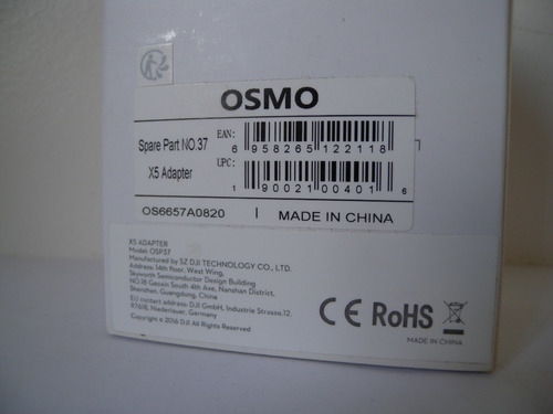 Adaptador Dji Parts Osmo X5 X5s X5r Adapter Part 37 Novo Sp