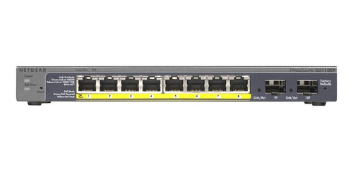 Conmutador Inteligente Netgear Prosafe Gs110tp Gigabit Poe